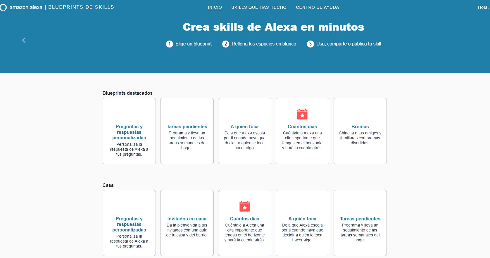 Cómo desarrollar una Skill de Alexa