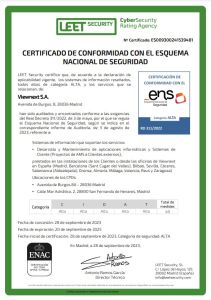 viewnext recibe dos certificaciones del esquema nacional de seguridad 